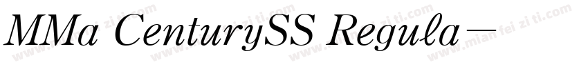 MMa CenturySS Regula字体转换
